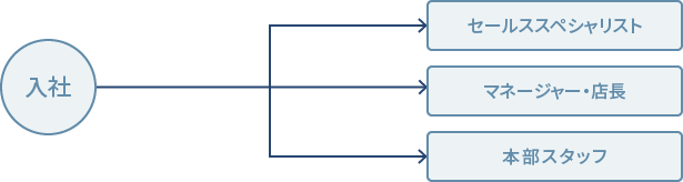 営業スタッフのキャリアアップチャート